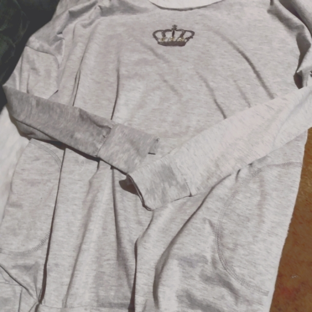 New grey off-shoulder top